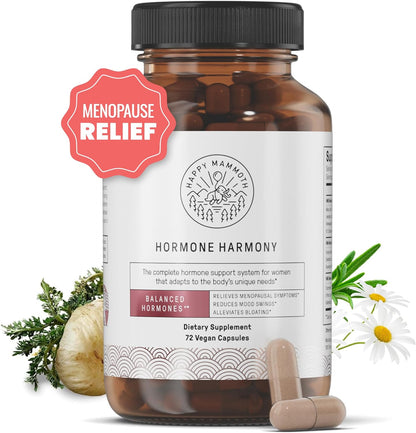 Hormone Harmony - Natural Hormonal Balance & Menopause Support (72 Capsules) Happy Mammoth